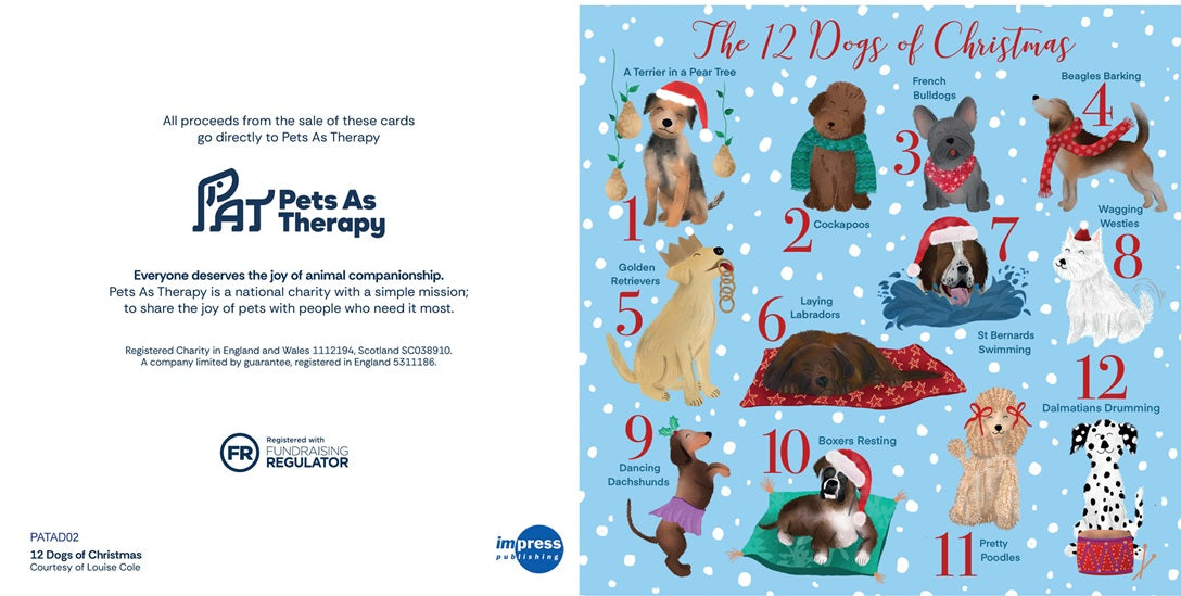 12 Dogs of Christmas - Pack of 10 Cards