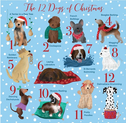 12 Dogs of Christmas - Pack of 10 Cards
