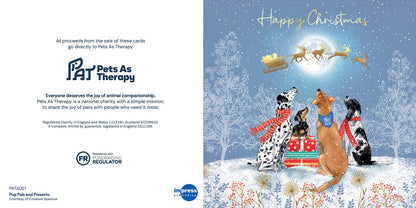 Pups Pals and Presents at Christmas - Pack of 10 Cards