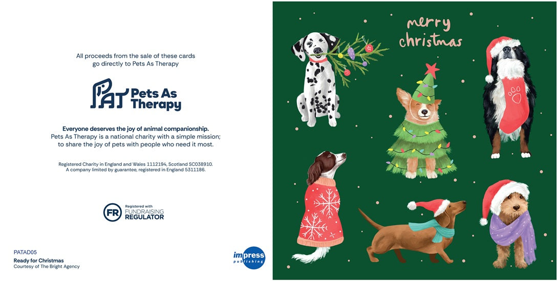 Dogs Ready for Christmas - Pack of 10 Cards