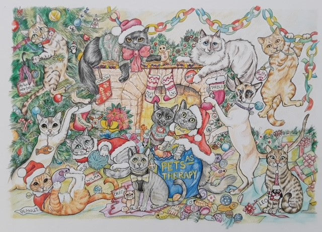 PAT Cat Christmas Cards (Pack of 10)